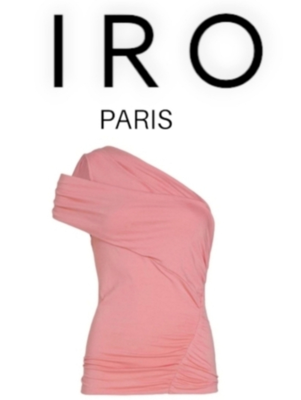 IRO Paris 100% Cotton Top Dusty Pink One Shoulder Sz Small Balletcore
